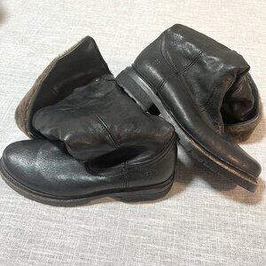Frye Valarie Mid Calf Shearling Lined Black Leather Winter Warm Boot Size 5.5